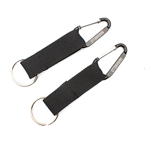 Eco-friendly promotional custom carabiner short lanyard with strap keying