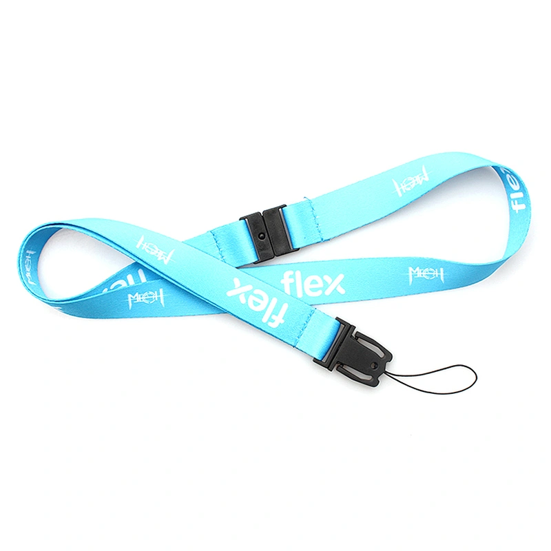 China cheap polyester lanyard with plastic safety breakaway