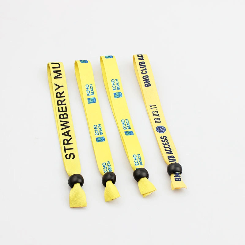Christmas Gifts 2019 Branding Fabric Woven Festival Bracelet For Event