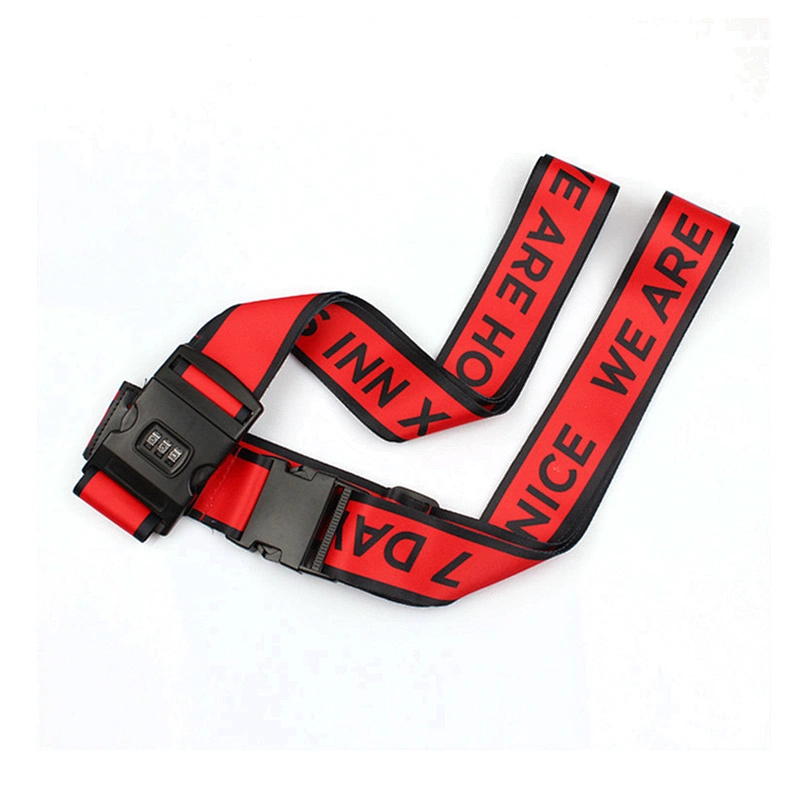 Wholesale High Quality Custom Polyester Adjustable Luggage Belt with Logo Printing