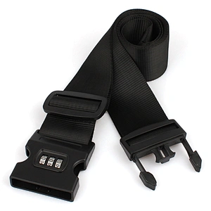 Popular password lock travel polyester luggage belt handle strap
