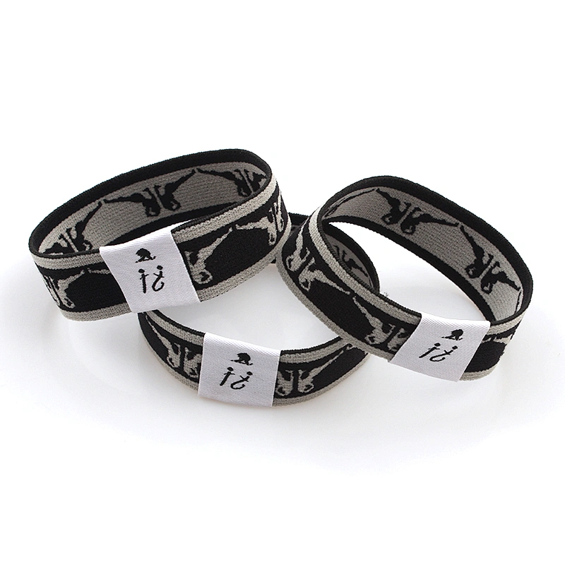 Custom Polyester Soft RFID Elastic Wrist Band Fabric Wristband For Events