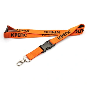 Factory custom high quality double weaving logo neck lanyard
