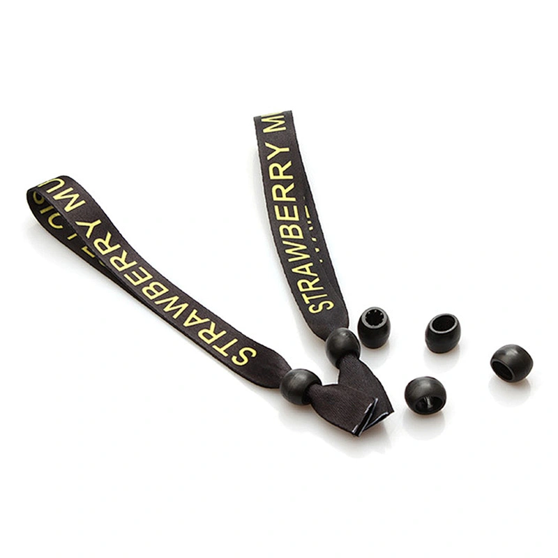 High quality nice appearance polyester, ribbon wristband for festival
