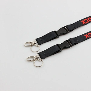 Manufacturer cheap custom printing polyester lanyard with breakaway buckle