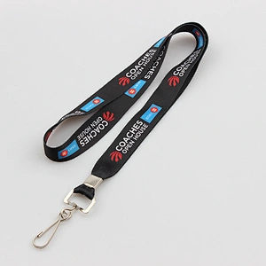 Custom your logo heat transfer lanyard with J-hook for ID card
