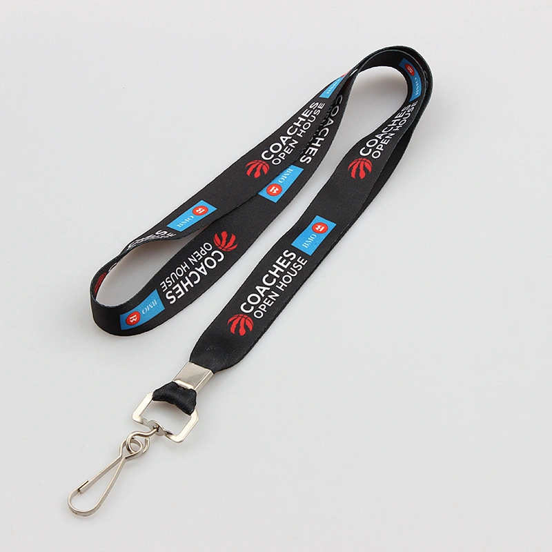 Custom your logo heat transfer lanyard with J-hook for ID card