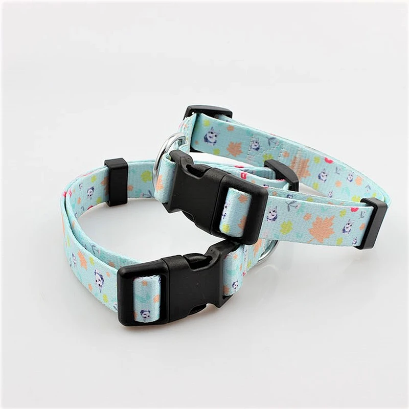 Customized Logo Design Heat transfer printed dog collars training