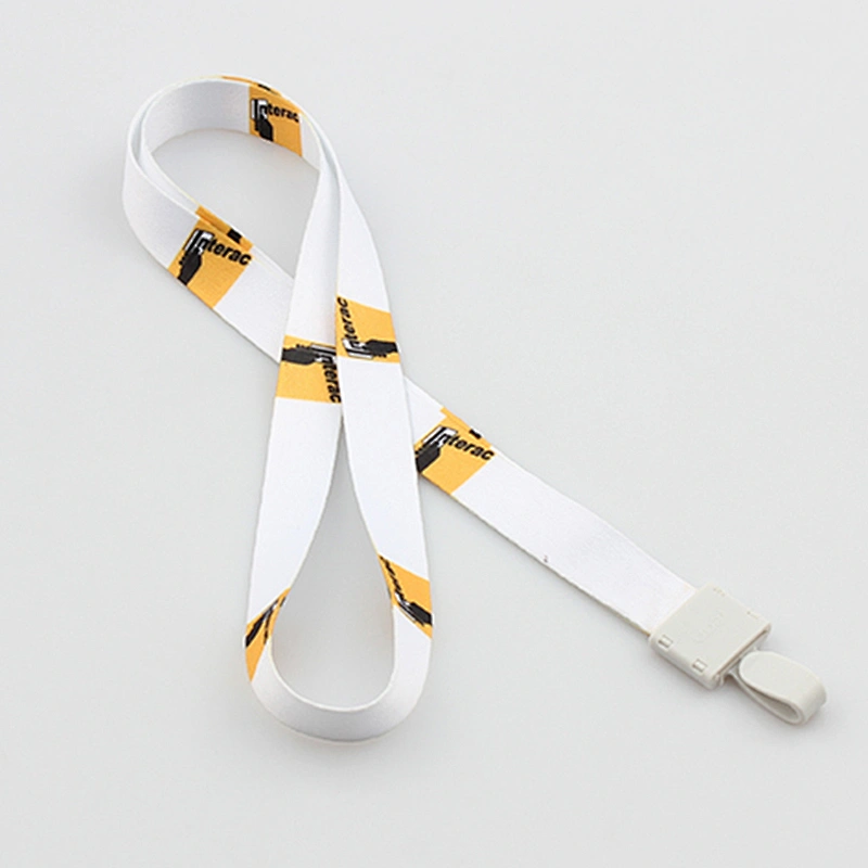 Promotional Custom Logo Neck Heated Transfer Printing Polyester Lanyard With Plastic Hook
