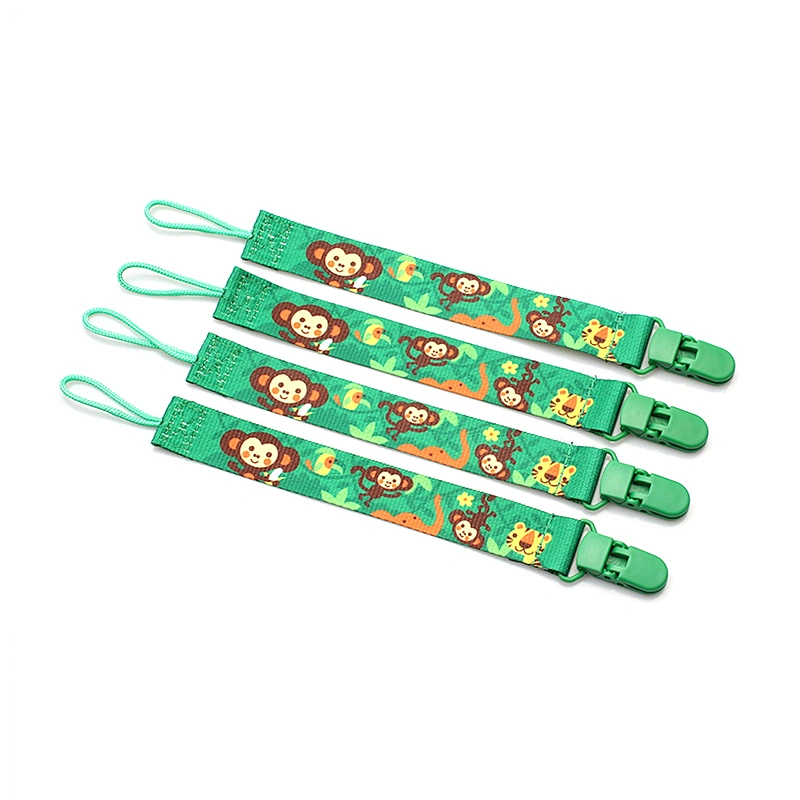 Custom Print Spoon Type Pacifier Clip Holder Baby Dummy Chain