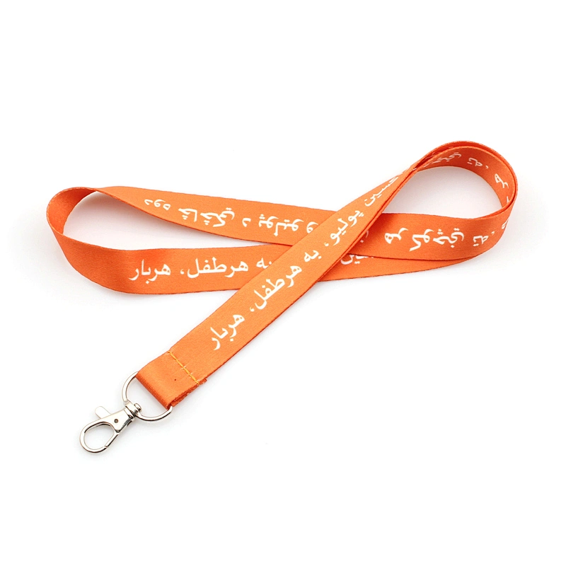 Fashion custom design heated transfer lanyard key chain
