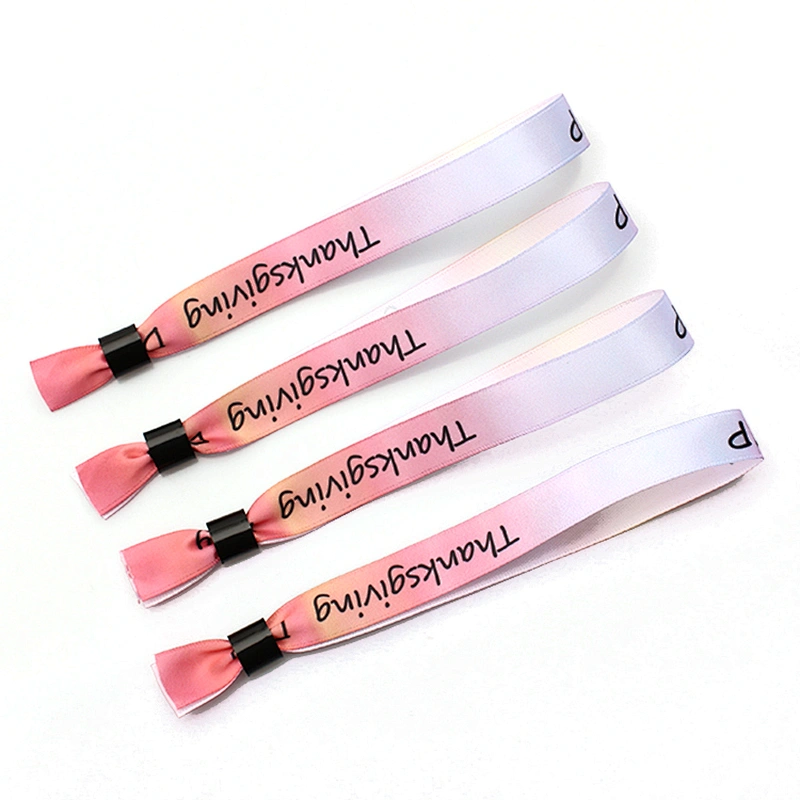 2019 promotion item custom design logo polyester wristband