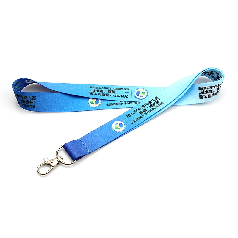 Hot sale printed professional customized knitted cotton lanyard