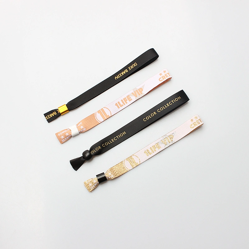 OEM Wholesale cheap custom woven polyester active fabric wristband