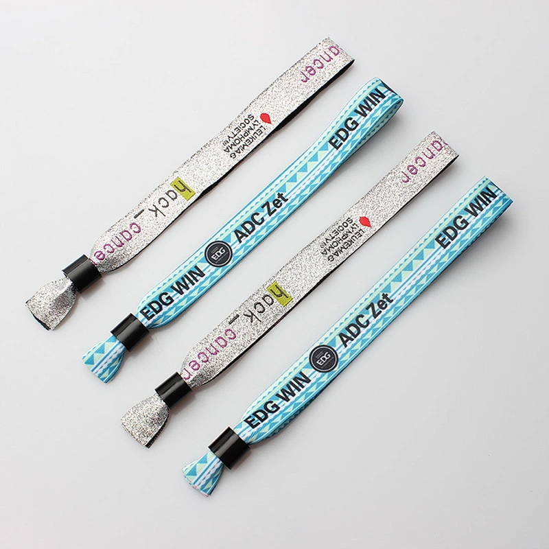 Polyester high quality the wrist band with plastic cord for party and gift