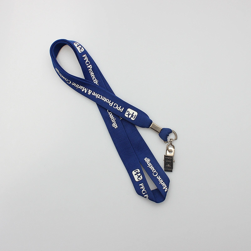 Personalized customized tubular lanyard with bull dog clip