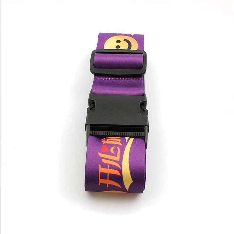Sublimation cartoon pattern lovely printed luggage straps with removable buckle
