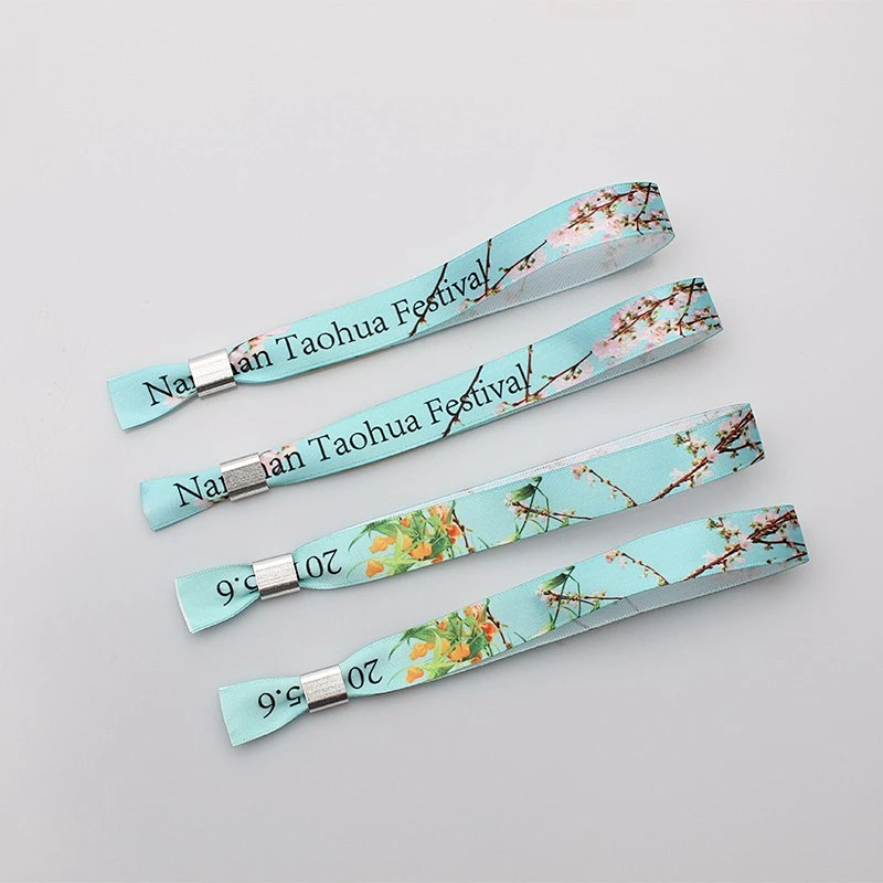 Novelty cloth fabric logo custom entrance wristbands