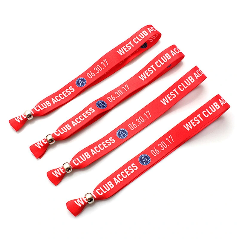 Fashion design printed sublimation festival printed fabric wristbands