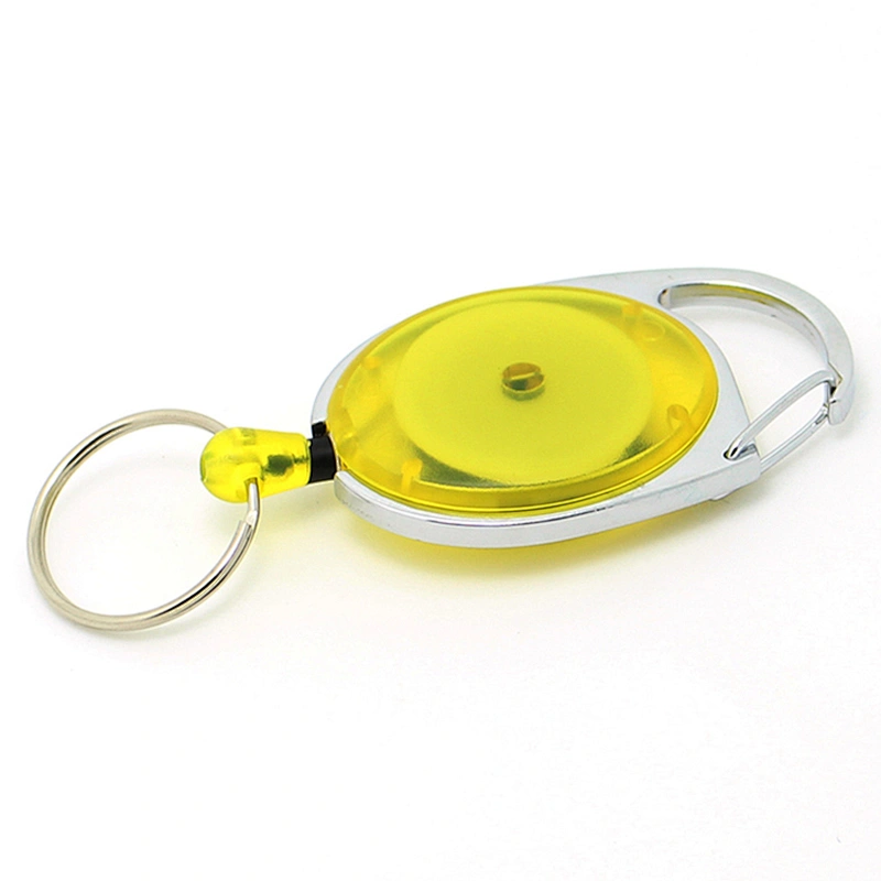New style carabiner retractable pull reel badge holder