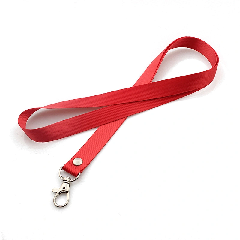 Eco-friendly 16mm  red nylon lanyard for card