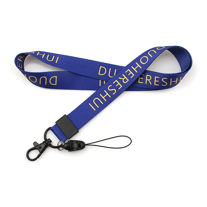 Promotional sublimation printing lanyard with metal hook