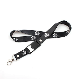 Popular custom lanyard printing with bottle opener