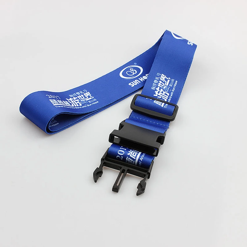 Personalized luggage tag buckle straps with handle for travel
