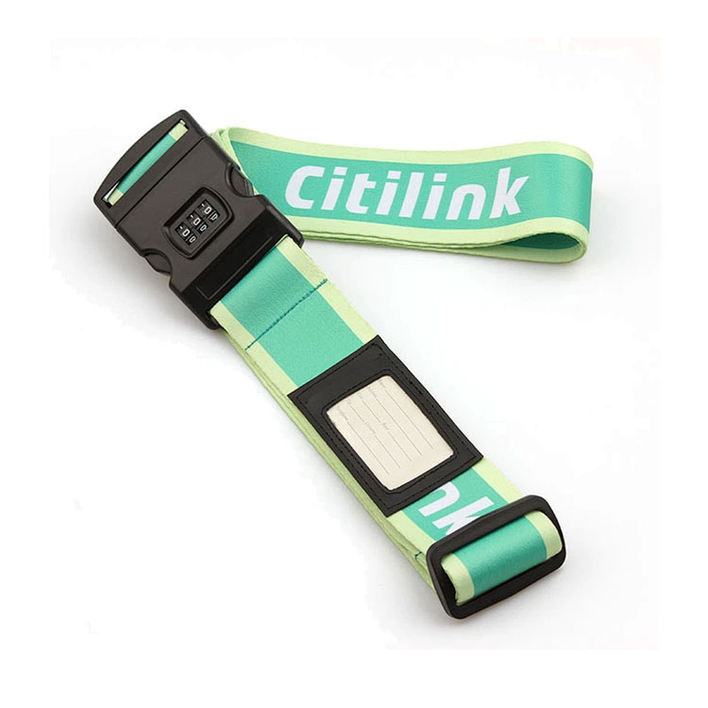 Custom personalized security cross luggage belts with adjustable lock