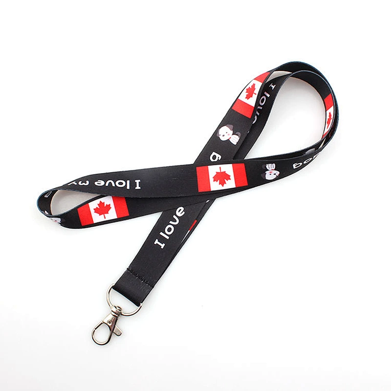 Custom printed lanyard sublimation key chain card holder