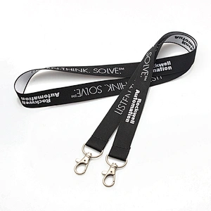 Popular wholesale custom cheap dual end woven lanyard