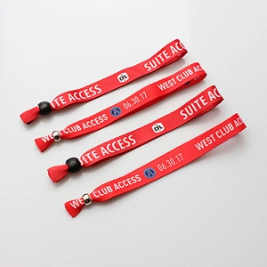 Eco-friendly printed adjustable polyester festival wristband