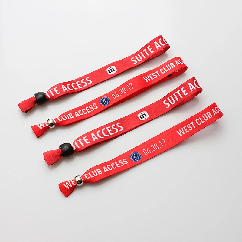 Eco-friendly printed adjustable polyester festival wristband