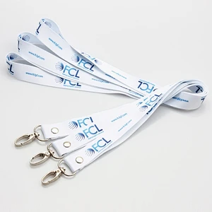 Hot sales heated transfer polyester customized logo printing cool Lanyards for car keys