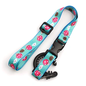 Durable custom logo water bottle holder lanyard strap
