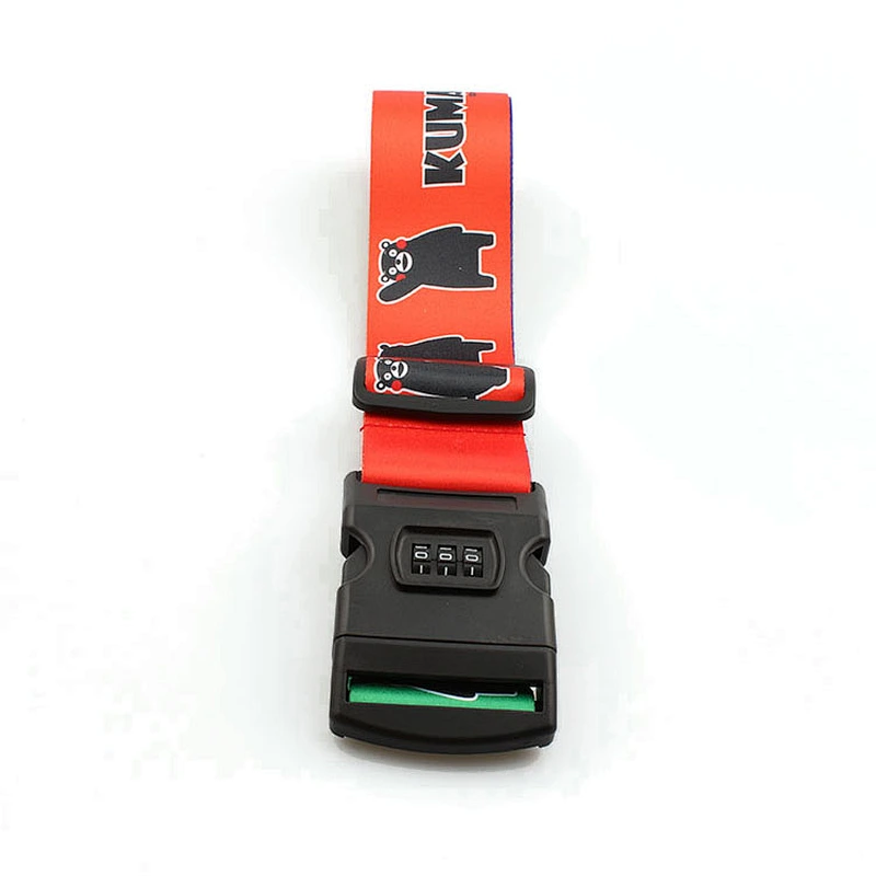 Manufactory custom travel accessories cross password lock luggage belt