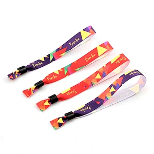 Best price dye sublimation wedding ribbon bracelets with buckle