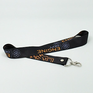 Custom sublimation durable washable lanyard with metal hook