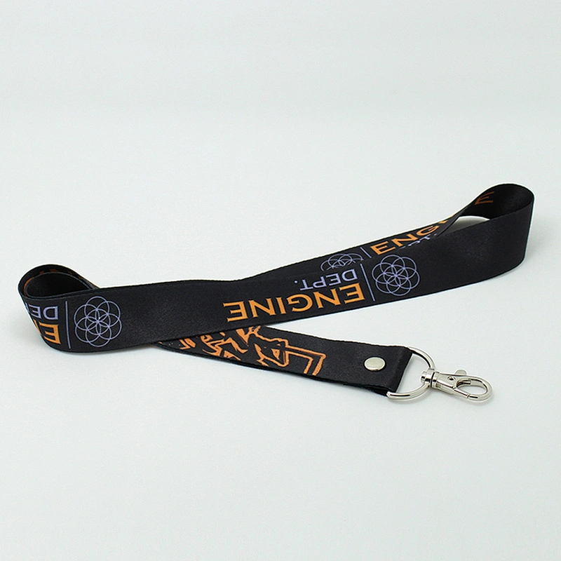 Custom sublimation durable washable lanyard with metal hook