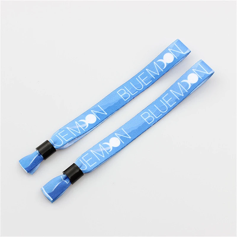 High quality polyester event wristband with plastic lock