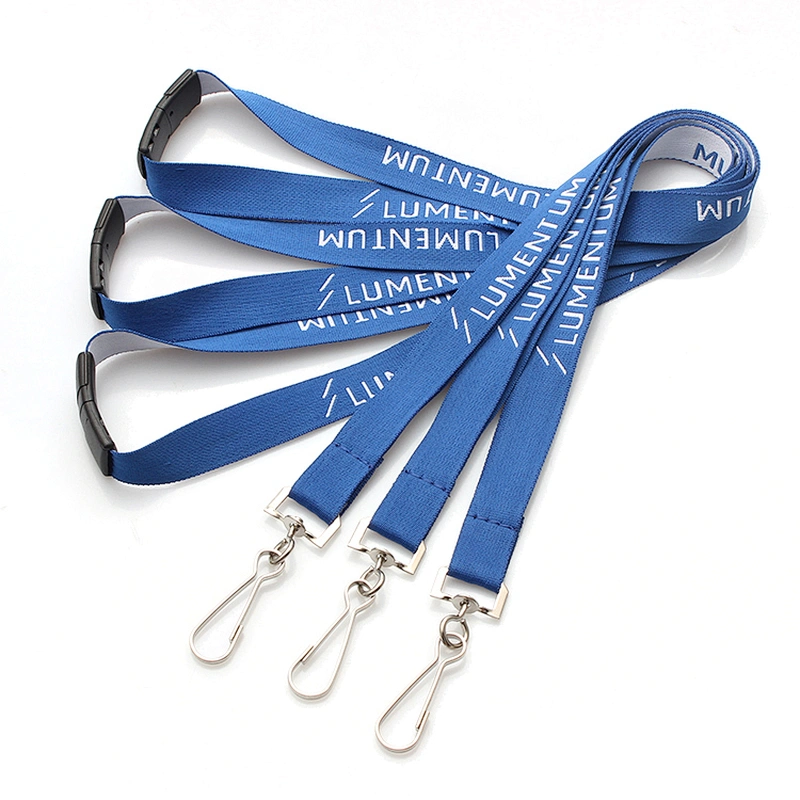 Fashion printed polyester woven lanyards custom no minimum order