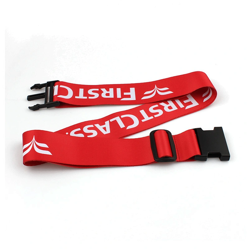 Custom polyester digital sublimated luggage straps suitcase belt