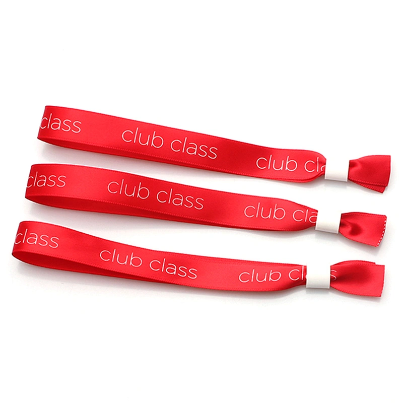 High quality private label custom polyester wristband with plastic slider