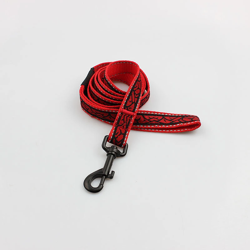 Custom pet training red webbing dog lead leash swivel hook