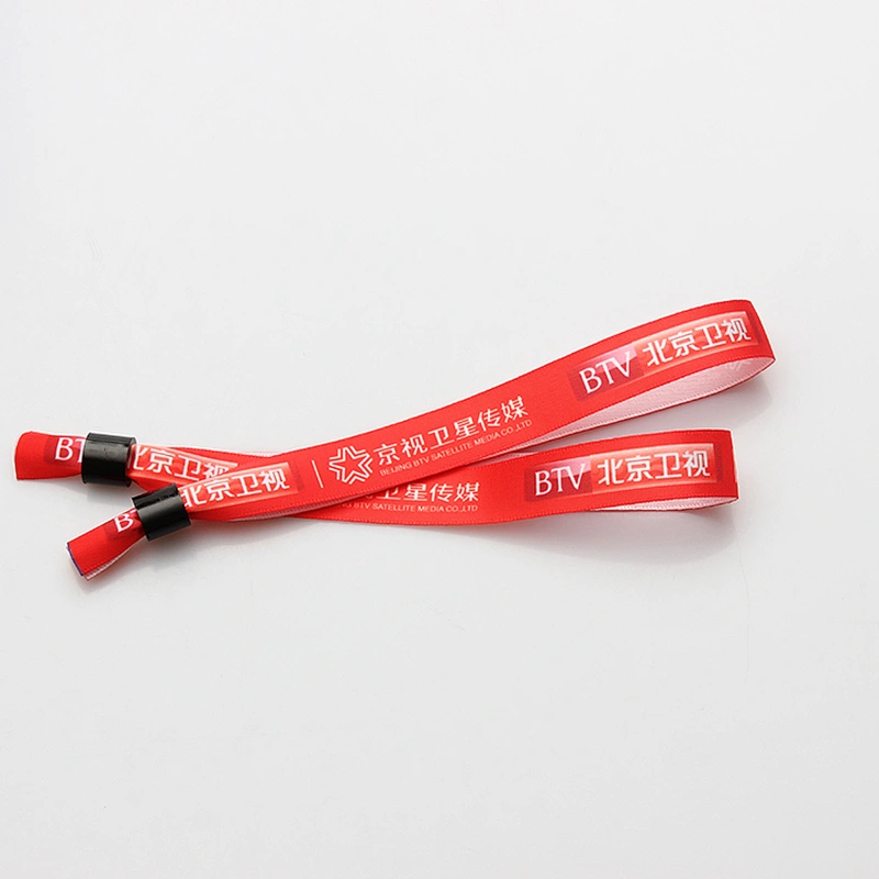 Advertising Polyester Jacquard Fabric Wristband For Gifts