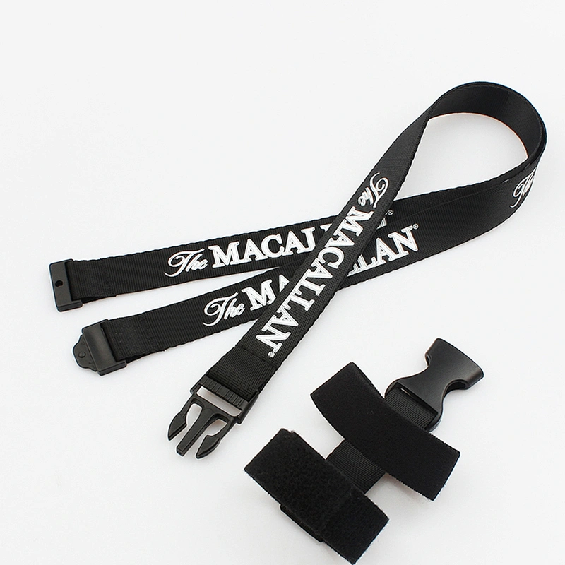 Bottle holders polyester neck lanyard strap with plastic bottle buckle