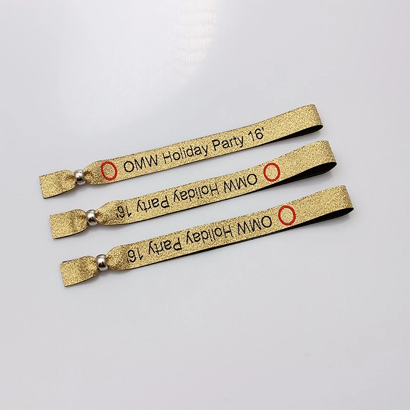 Hot sale cheap custom polyester woven fabric personalized wristbands for sport & music