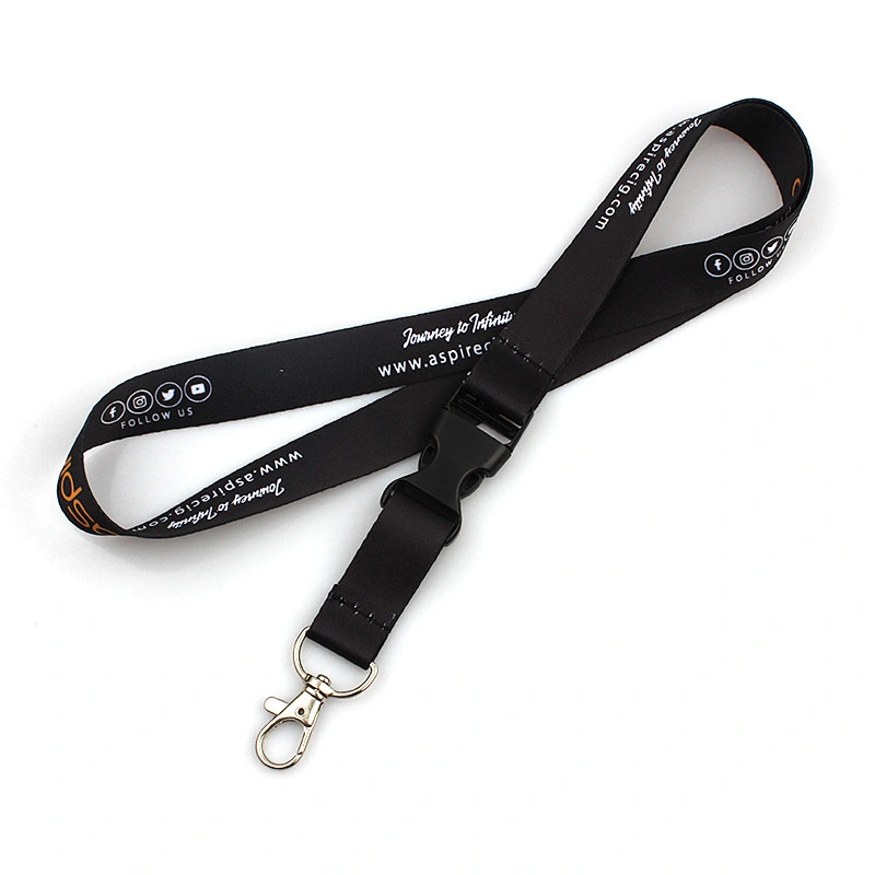 Manufacturer custom high quality lanyard with breakaway buckle