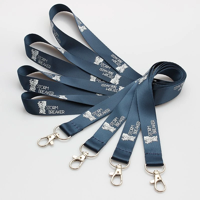 Polyester personalized custom logo tubular printing lanyards