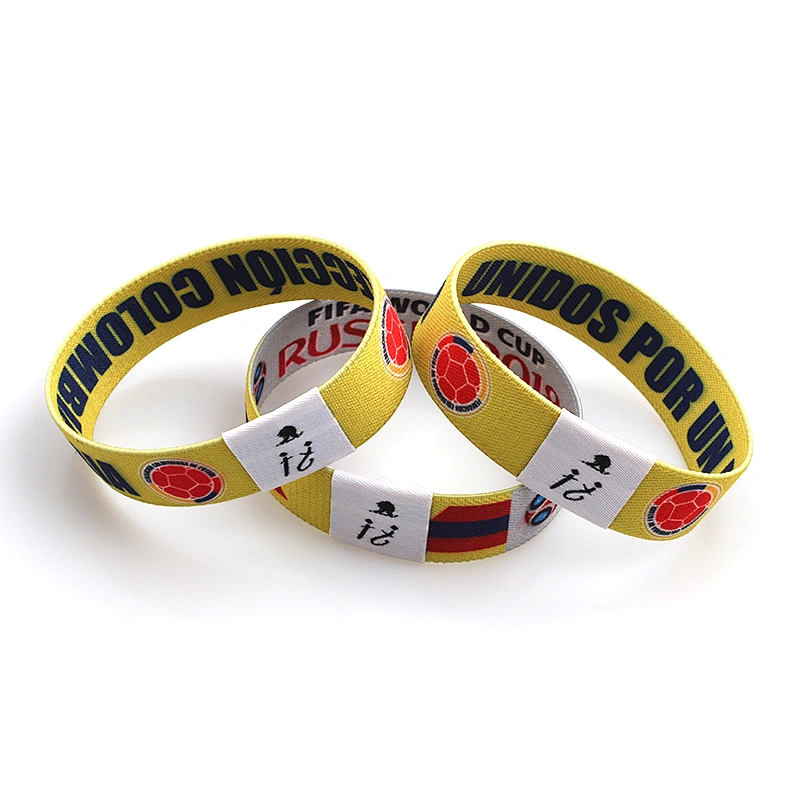 Factory directly sale custom new style polyester elastic fabric woven RFID wristband
